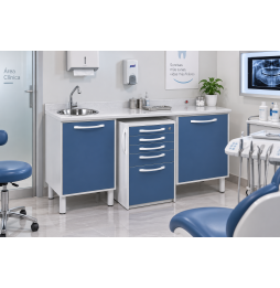DentaNova Blue – Mueble Odontológico con Tarja y Cajonera