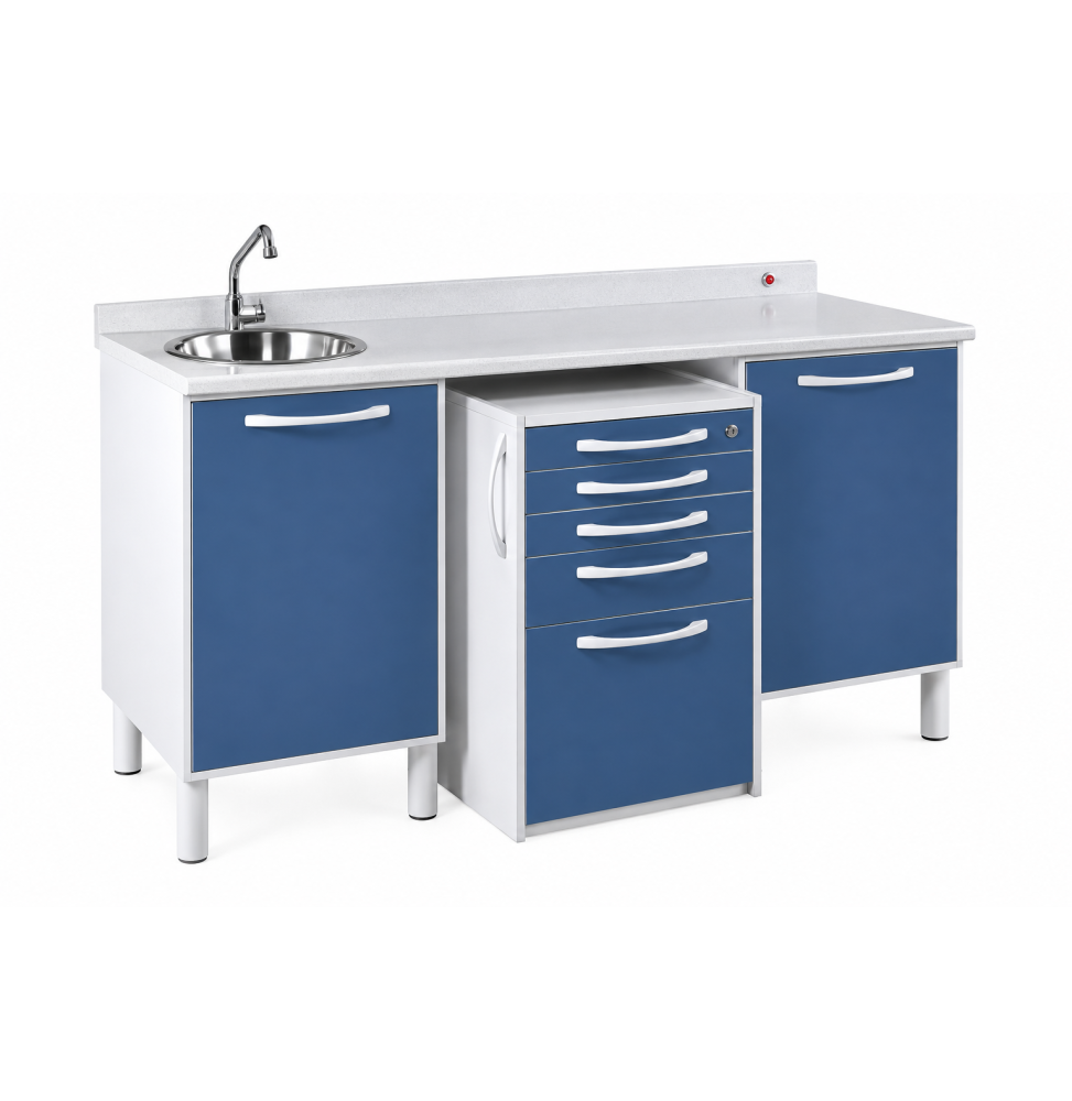 Mueble Dental MOD TAU – Mueble Odontológico con Tarja y Cajonera