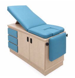 Mesa de Exploración Médica con Cajones y Gabinete de Melamina | REVOMEDIC